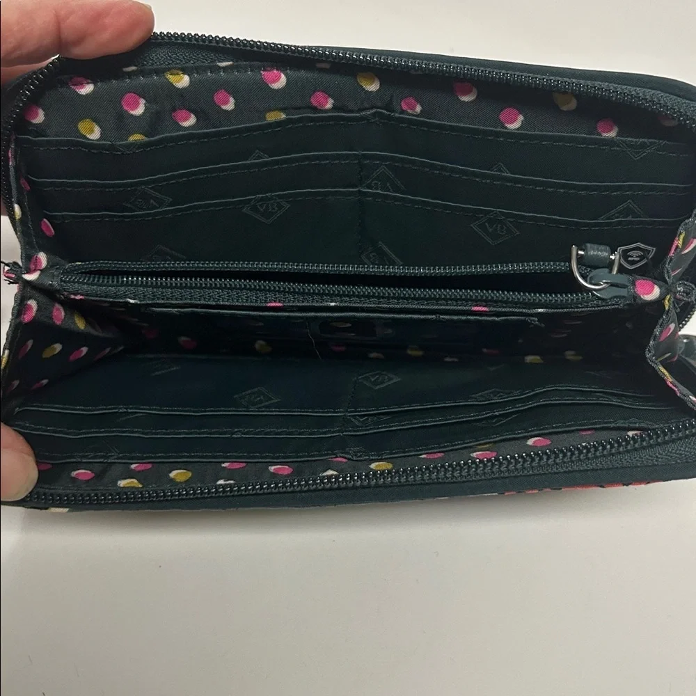 Vera Bradley RFID Georgia Falling Flowers Quilted Wallet